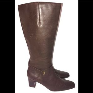 Victoria Spencer brown leather knee-high boots 8